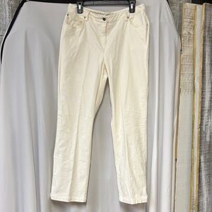 Rafaella Off-White Corduroy Pants